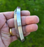 Stainless Steel Kara Sikh Kada Heavy lines Karha Singh Khalsa Taksali Bangle L15A