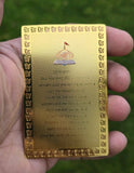 Sikh Gratitude Card for Wallet Purse Double Sided Metal Evil Eye Protection Card Secret Manifestation Amulet Good Luck Charm Gurbani Shabad
