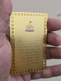 Sikh Gratitude Card for Wallet Purse Double Sided Metal Evil Eye Protection Card Secret Manifestation Amulet Good Luck Charm Gurbani Shabad