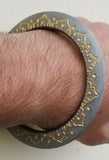 Sikh Kara Sarbloh Floral Engraved Bangle Singh Kaur Khalsa Pure Iron Kada V40