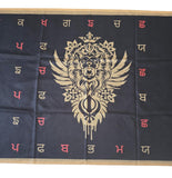 Punjabi Lion Khanda Lohi Shawl Gurmukhi Wool Stole Unisex Sikh Fair Mela Gift