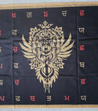 Punjabi Lion Khanda Lohi Shawl Gurmukhi Wool Stole Unisex Sikh Fair Mela Gift