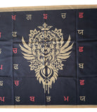 Punjabi Lion Khanda Lohi Shawl Gurmukhi Wool Stole Unisex Sikh Fair Mela Gift