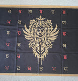 Punjabi Lion Khanda Lohi Shawl Gurmukhi Wool Stole Unisex Sikh Fair Mela Gift