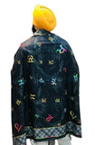 Punjabi Painti Gurmukhi Alphabet Punjab Map Lohi Shawl Wool Unisex Black Grey ST