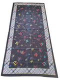 Punjabi Painti Gurmukhi Alphabet Punjab Map Lohi Shawl Wool Unisex Black Grey ST