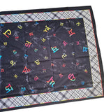 Punjabi Painti Gurmukhi Alphabet Punjab Map Lohi Shawl Wool Unisex Black Grey ST