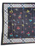 Punjabi Painti Gurmukhi Alphabet Punjab Map Lohi Shawl Wool Unisex Black Grey ST