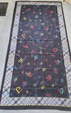 Punjabi Painti Gurmukhi Alphabet Punjab Map Lohi Shawl Wool Unisex Black Grey ST