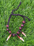 Tibetan Tribal Wolf Tooth Bracelet Nazar Protection Talisman Adjustable Dori U74