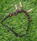 Tibetan Tribal Wolf Tooth Bracelet Nazar Protection Talisman Adjustable Dori U74
