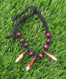 Tibetan Tribal Wolf Tooth Bracelet Nazar Protection Talisman Adjustable Dori U74