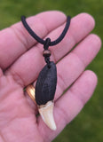 Tibetan Tribal Wolf Tooth Style Necklace Nazar Protection Talisman Pendant U75