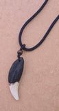 Tibetan Tribal Wolf Tooth Style Necklace Nazar Protection Talisman Pendant U75