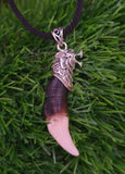 Tibetan Tribal Wolf Tooth Style Necklace Nazar Protection Talisman Pendant U76