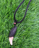 Tibetan Tribal Wolf Tooth Style Necklace Nazar Protection Talisman Pendant U75
