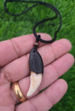 Tibetan Tribal Wolf Tooth Style Necklace Nazar Protection Talisman Pendant U75