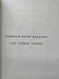Antique 1921 Rudyard Kipling Barrack Room Ballads Book Vintage Red Leather SA1