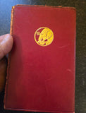 Antique 1920 Rudyard Kipling Captains Courageous Vintage Red Leather Book SA4