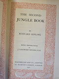 Antique 1921 Rudyard Kipling The Second Jungle Book Vintage Red Leather SA6