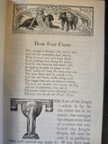 Antique 1921 Rudyard Kipling The Second Jungle Book Vintage Red Leather SA6