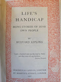Antique 1920 Rudyard Kipling Life’s Handicap Vintage Red Leather Book SA7
