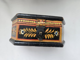 Vintage Mughal Miniature Hand Painted Wooden Akbar Anarkali Trinket Box Jewelry