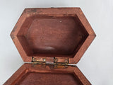 Vintage Mughal Miniature Hand Painted Wooden Akbar Anarkali Trinket Box Jewelry