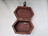 Vintage Mughal Miniature Hand Painted Wooden Akbar Anarkali Trinket Box Jewelry