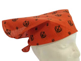 Orange Sikh Khanda Rumal Head Wrap Bandana Punjabi Cotton Khalsa Cover Roomal UK