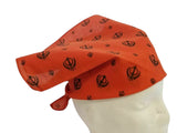 Orange Sikh Khanda Rumal Head Wrap Bandana Punjabi Cotton Khalsa Cover Roomal UK
