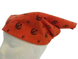 Orange Sikh Khanda Rumal Head Wrap Bandana Punjabi Cotton Khalsa Cover Roomal UK