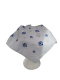 White Blue Khanda Rumal Sikh Head Wrap Bandana Punjabi Cloth Handkerchief UK