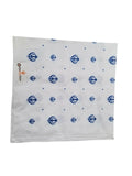 White Blue Khanda Rumal Sikh Head Wrap Bandana Punjabi Cloth Handkerchief UK