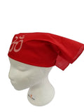 Red OM Bandana Head Wrap Cotton Rumal Patka Sikh Hindu Temple Wear Punjabi hanky