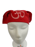 Red OM Bandana Head Wrap Cotton Rumal Patka Sikh Hindu Temple Wear Punjabi hanky