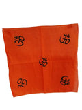 Orange Black OM Rumal Head Wrap Bandana Punjabi Cotton Cover Hindu Temple UK New