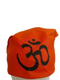Orange Black OM Rumal Head Wrap Bandana Punjabi Cotton Cover Hindu Temple UK New
