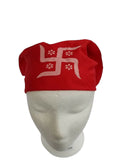 Red Swastik Rumal Hindu Head Wrap Bandana Punjabi Cloth Swastik Headwear UK Gift