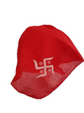 Red Swastik Rumal Hindu Head Wrap Bandana Punjabi Cloth Swastik Headwear UK Gift