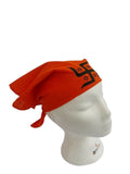 Orange Swastik Rumal Hindu Head Wrap Bandana Punjabi Cloth swastika Headgear UK