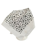 Black Star Print Rumal Head Wrap Bandana Punjabi Cotton Cloth UK handkerchief XY
