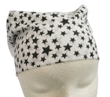 Black Star Print Rumal Head Wrap Bandana Punjabi Cotton Cloth UK handkerchief XY
