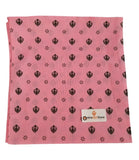Pink Khanda Rumal Sikh Head Wrap Bandana Punjabi Cloth UK Handkerchief Gift New