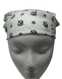 White Khanda Rumal Sikh Head Wrap Bandana Punjabi Cloth UK handkerchief gift New
