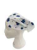 White Blue Apple Print Rumal Head Wrap Bandana Punjabi Cloth Handkerchief gift UK