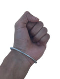 Twisted Sikh Kara Chrome Plated Bracelet Silver Khalsa Punjabi Kada Singh C41