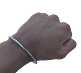 Twisted Sikh Kara Chrome Plated Bracelet Silver Khalsa Punjabi Kada Singh C41