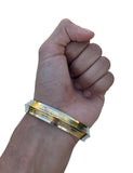 Sikh Brass Kara Gold Look Khalsa Punjabi Kada Bracelet Bangle Singh Kaur C42 NEW