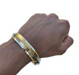 Sikh Brass Kara Gold Look Khalsa Punjabi Kada Bracelet Bangle Singh Kaur C42 NEW
